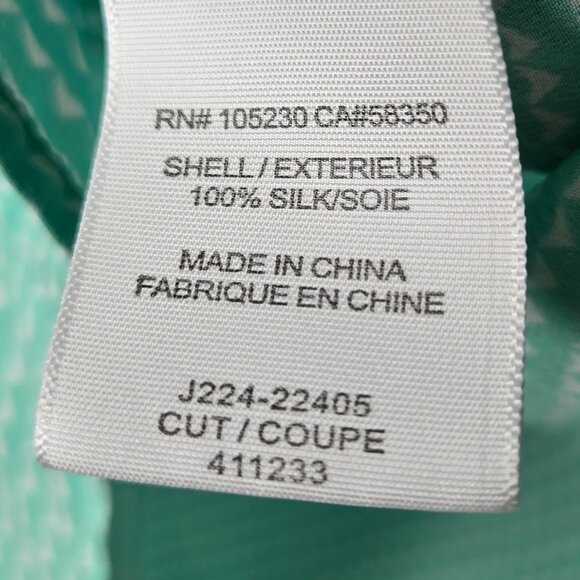 Joie Silk Popover Top Women Plunge Neck Geo Print Lightweight S - Picture 5 of 6